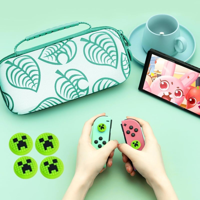 Sunmike Thumb Grips Caps for Nintendo Switch 1/ OLED/Lite, 4 Pcs Silicone Thumb Grip Caps for Nintendo Switch Joystick Cover Cute Accessories Joy con Thumb Grips - Green - Image 5